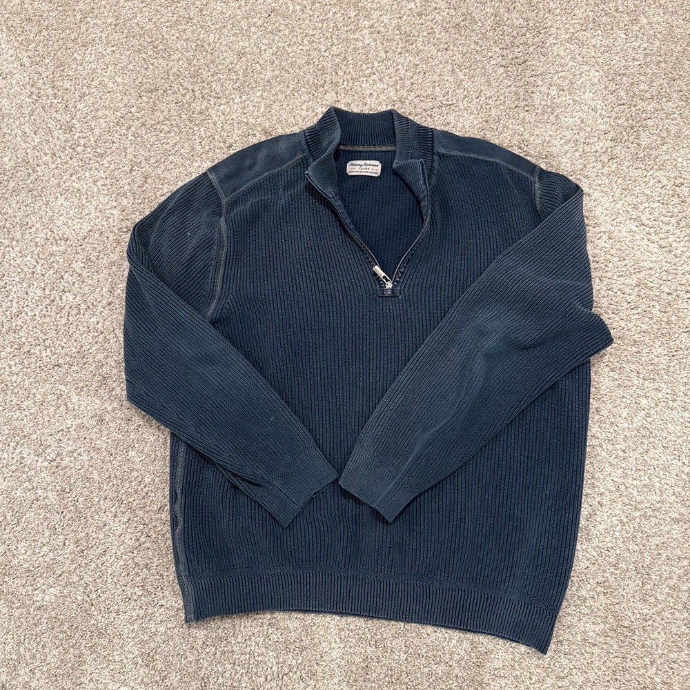 Tommy Bahama Classic Knit Navy Quarter Zip